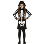 Déguisement squelette mort robe À capuche fille Déguisement squelette mort robe À capuche fille