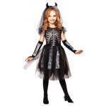 Dguisement squelette paillet - fille - blanc et multicolor - widmann