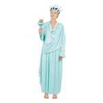 Dguisement statue de la libert adulte - ptitclown - polyester - bleu clair