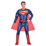 Dguisement superman classique adulte - marque superman - bleu - effet muscl - cape rouge