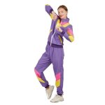 Dguisement survtement annes 80 femme ptitclown - violet - ptitclown - polyester - adulte