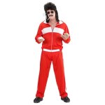 Dguisement survtement sport annes 80 rouge homme - polyester - adulte