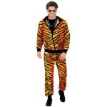 Dguisement de survtement de tigre des annes 80 pour adulte - widmann - noir - carnaval