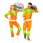 Dguisement survtement - widmann - annes 80 - orange et vert - adulte - xxl