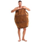 Dguisement tonneau de vin pour adulte - marron - intrieur