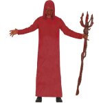 Dguisement tunique  capuche rouge adulte
