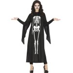Dguisement tunique squelette femme - noir - halloween