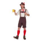 Dguisement tyrolien marron pour homme - disfrazzes france - chapeau chemise ruban et combinaison inclus ...