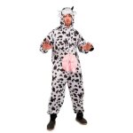 Dguisement de vache adulte - ptitclown - combinaison  capuche et fermeture clair - blanc