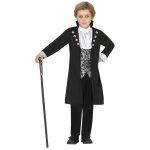 Dguisement vampire baroque chic argent garcon 5 / 6 ans noir / gris argent