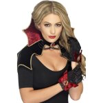 Dguisement vampire femme - smiffys - kit fever avec cape col et gants - rouge