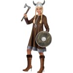 Dguisement viking pirate femme - funidelia - 123180 - robe et bonnet - taille xs - marron