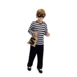 D�guisement - voleur - enfant 3 - 4 ans - noir - t - shirt pantalon veste masque
