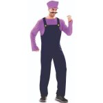 Dguisement waluigi plombier adulte - eurocarnavales sa - mario - noir - homme - m / l