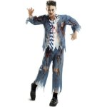 Dguisement de zombie dtudiant pour hommes - halloween - bleu