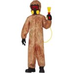D�guisement zombie radioactif enfant - marron - combinaison � manches longues - taille 10 - 12 ans