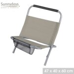 Le delano cale dos de plage taupe 48x40xh60cm Le delano cale dos de plage taupe 48x40xh60cm