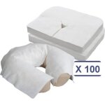 Déliktess® - 100 housses protège têtière jetable pour table de massage - spunlace - coupe y Déliktess® - 100 housses protège têtière jetable pour table de massage - spunlace - coupe y