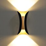 Delipop applique murale led exterieur - 10w 3000k etanche ip65 - decoration applique pour jardin terrasse ...