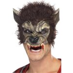 Demi - masque loup - garou adulte horreur - halloween - mixte - noir