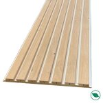 Lot de 2 demi panneaux tasseaux mdf ch�ne clair sur fond blanc 1250 x 287 x 20 mm pefc 70% forestea dimensions ...