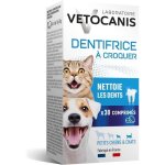 Dentifrice croquer - vetocanis - x30 comprims pour chat et petit chien