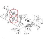 Dérailleur arrière route shimano rd - 980 avec roulements à billes - blanc Dérailleur arrière route shimano rd - 980 avec roulements à billes - blanc