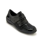 Derbies grand confort  scratchs pediconfort by daxon - noir - pieds sensibles et hallux valgus