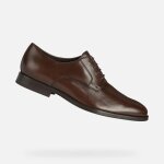 Derbies homme geox u hampstead - cuir lisse marron foncé - confortables et respirantes Derbies homme geox u hampstead - cuir lisse marron foncé - confortables et respirantes