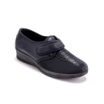 Derbies  scratch pour femme - spcial hallux valgus - noir