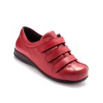 Derbies � scratch pour pieds sensibles - femme - rouge - adulte