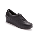 Derbies à semelle compensée - marque - noir - cuir - femme - adulte Derbies à semelle compensée - marque - noir - cuir - femme - adulte