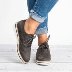 Derby cuir chaussure femme gris - marque - mod�le - femme - cuir - semelle antid�rapante