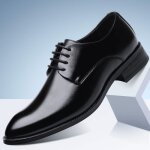 Derby en cuir pour homme - noir - chaussure de ville élégante Derby en cuir pour homme - noir - chaussure de ville élégante