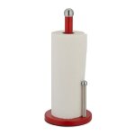 Relaxdays support non fixe essuie - tout acier inoxydable avec barre d?arr�t h x d : 35 x 15 cm rouge ...