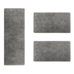 Descente de lit barcelona gris 1 tapis 67 x 330 cm + 2 tapis 67 x 130 cm