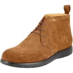 Desert boots homme en cuir daim cognac 372 - belym - marron - lacets - basse