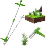 D�sherbeur manuel - kakoo - griffe de jardin rotative pour pelouse pissenlit potager orties - vert