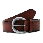 Desigual ceinture marron en cuir pour femme - logo ondas belt marron 193049
