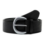 Desigual ceinture noir en cuir pour femme - logo ondas belt noir 193044
