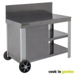 Desserte - cookin garden - nova 110 - avec crédence - 100% métal Desserte - cookin garden - nova 110 - avec crédence - 100% métal