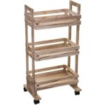 Desserte de cuisine - paris prix - cagette - bois - panneaux de particules - marron - 82cm - 30cm