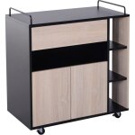 Homcom - desserte - bois - 77x40x82cm - ch�ne