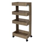 Desserte de rangement taupe sotufab - wall rack 4 étages - plastique - 45x258cm - hauteur 935cm Desserte de rangement taupe sotufab - wall rack 4 étages - plastique - 45x258cm - hauteur 935cm