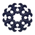 Dessous de plat d�coratif en fer coul� noir - nappe ronde �l�gante et originale - support pour th�i�re ...