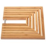 Dessous de plat - paris prix - bambou - extensible - design moderne - naturel 19cm