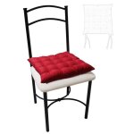 Dessus de chaise capitonn� 40x40x5 cm alix rouge par soleil docre