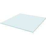 Dessus de table carré en verre trempé - vidaxl - 700 x 700 mm - transparent - essentiel Dessus de table carré en verre trempé - vidaxl - 700 x 700 mm - transparent - essentiel