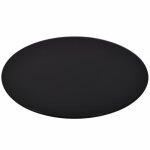 Dessus de table rond - vidaxl - verre tremp� - 600 mm de diam�tre - noir