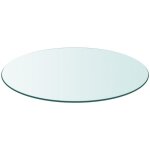 Dessus de table ronde en verre trempé - omabeta - m28403 - 500 mm - Épaisseur 8 mm - transparent Dessus de table ronde en verre trempé - omabeta - m28403 - 500 mm - Épaisseur 8 mm - transparent